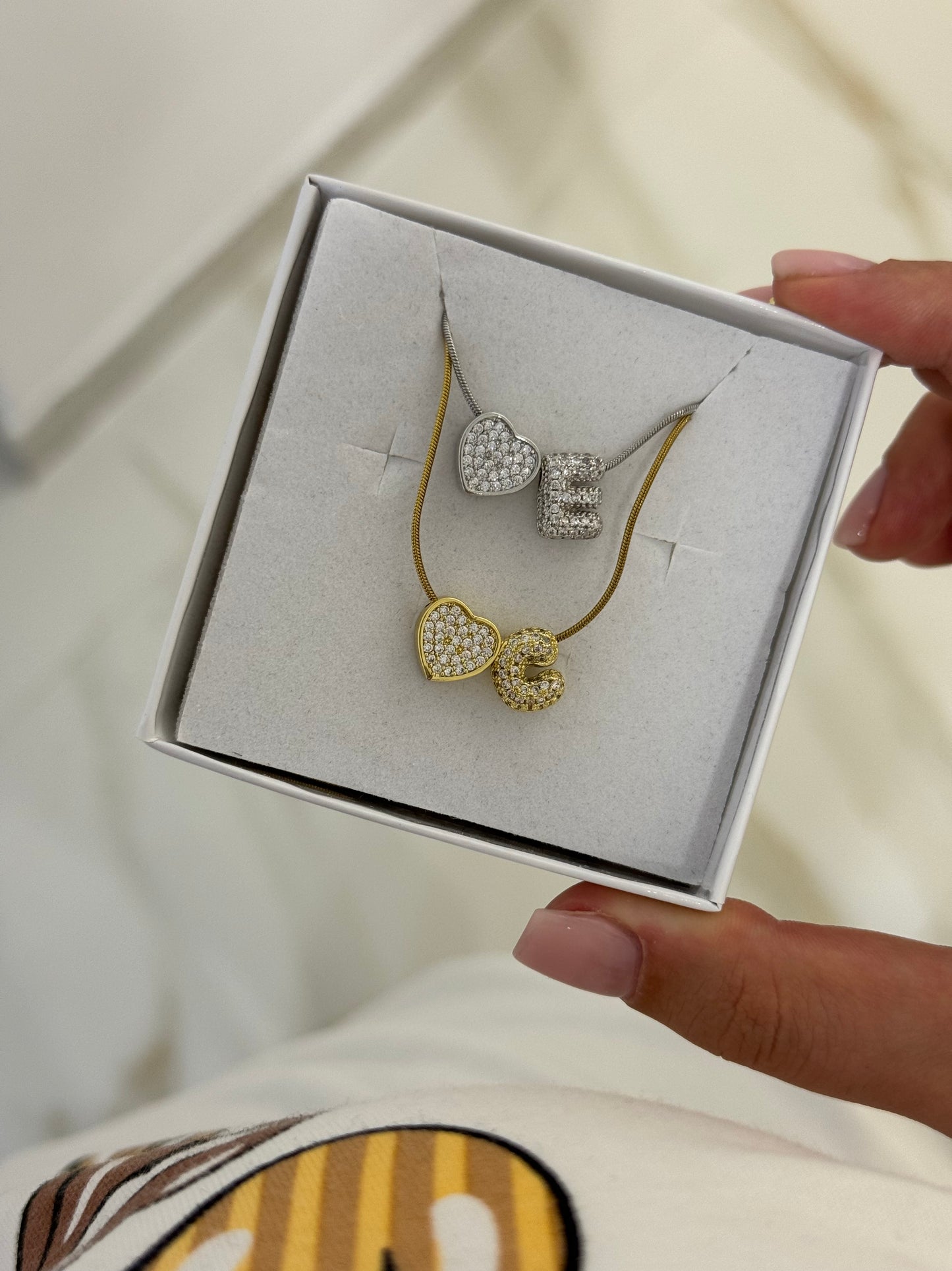 Collana cuore + iniziale