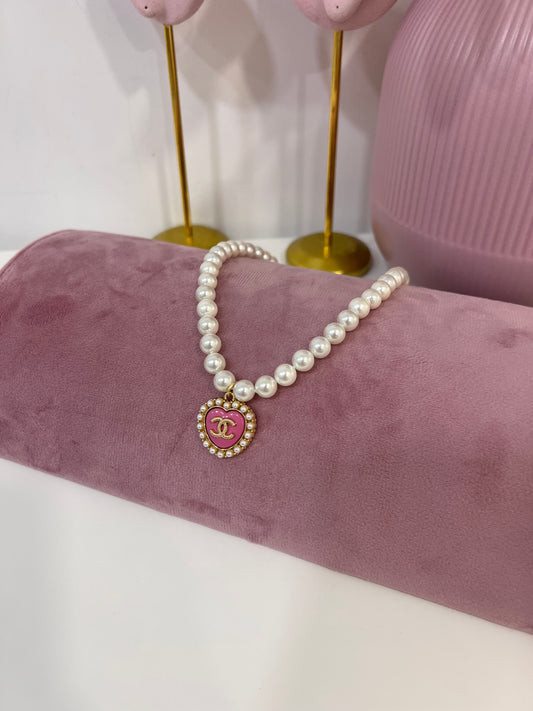 Collana perle coco cuore