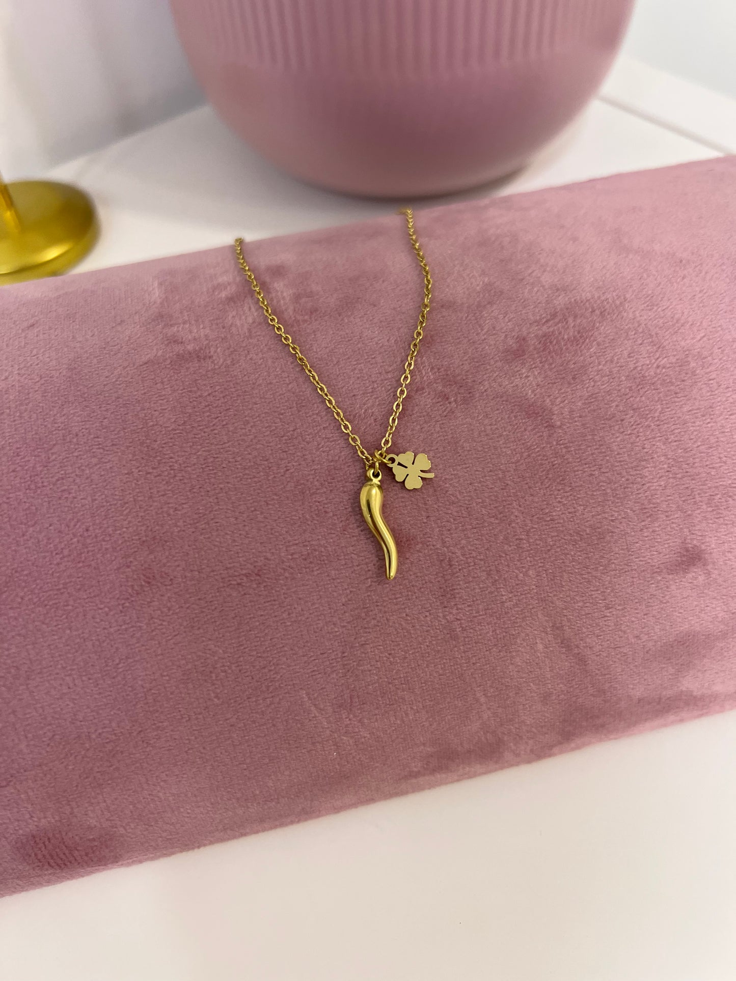 Collana corno oro