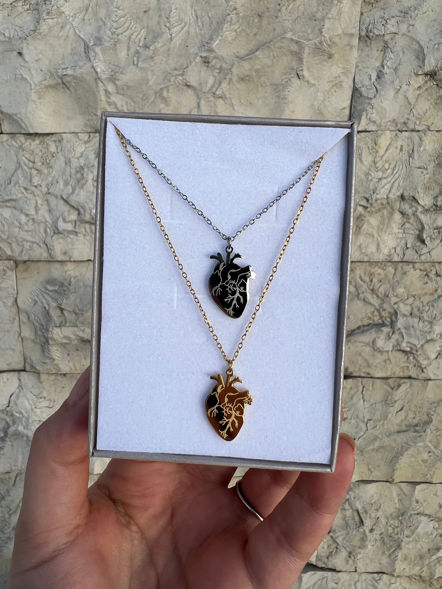 Collana “cuore anatomico”
