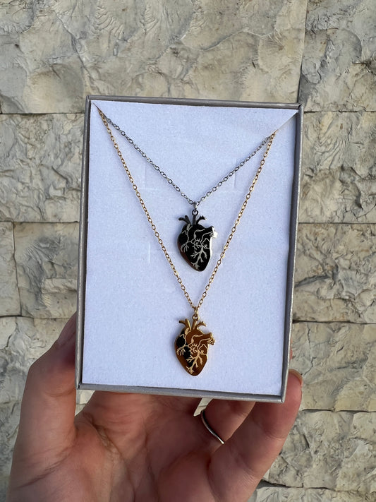 Collana “cuore anatomico”